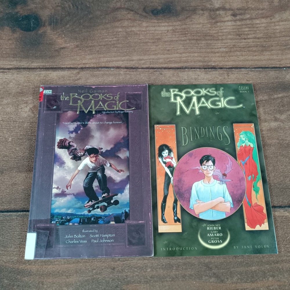 The Books of Magic Neil Gaiman Bindings Vertigo DC Comics Graphic Novels